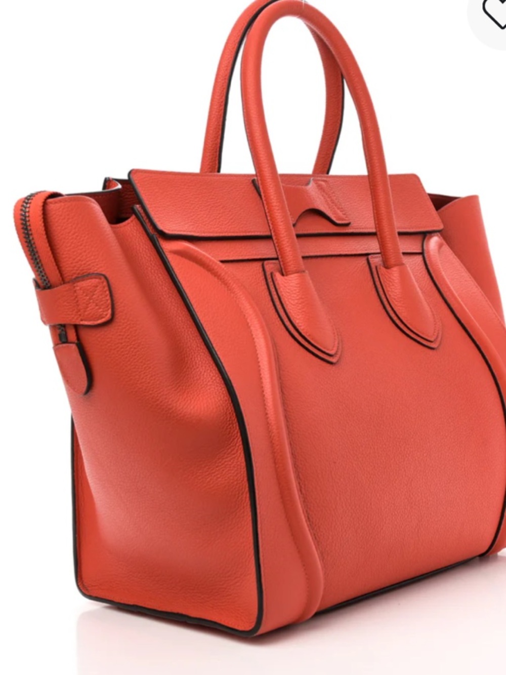 CELINE
Drummed Calfskin Mini
Luggage in Vermillion Orange - Picture 8 of 8